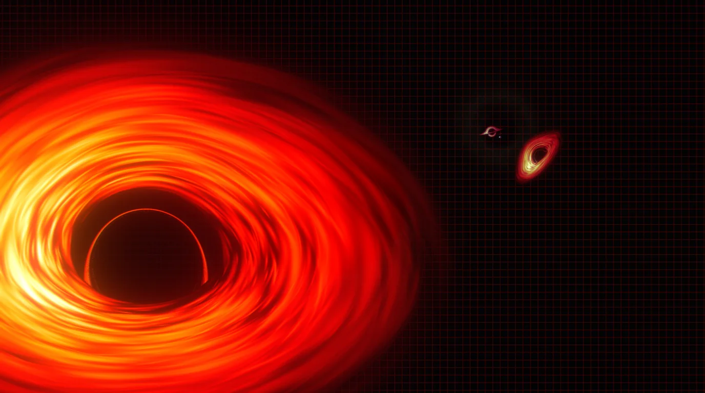 TON 618 — a colossal black hole ringed by a vast accretion disk, polar jets shooting out into space.
